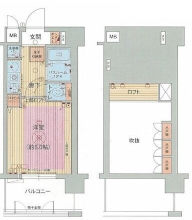 エステムコート梅田東アクアパレスの物件間取画像